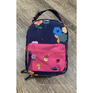 Hanna Andersson Insulated Lunch Bag Strap Flowers Nature